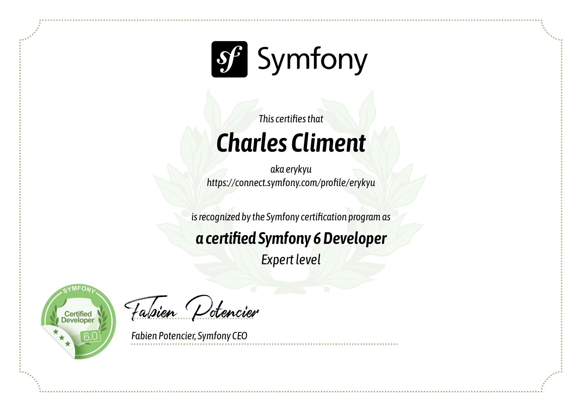 Certification Symfony 6